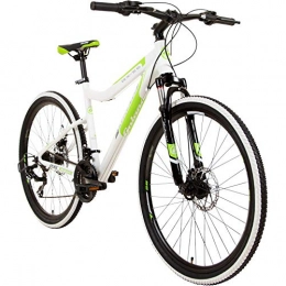 Galano Fahrräder Galano GX-26 26 Zoll Frauen Mountainbike Hardtail MTB (Weiss / grn, 44cm)
