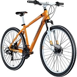Galano  Galano Toxic Mountainbike 29 Zoll ab 175 cm für Damen und Herren mit 21 Gang und Scheibenbremse Fahrrad MTB Hardtail in vielen Farben, Unisex, Alu Bike (schwarz orange)