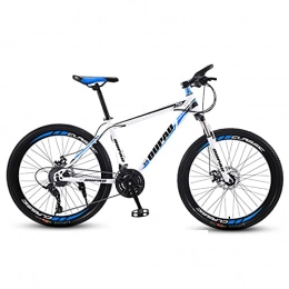 GAOXQ Hochholz-Jugend- / Erwachsener-Mountainbike, Aluminiumrahmen- und Scheibenbremsen, 26-Zoll-Räder, 21-Gang, mehrere Farben White Blue