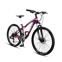 Bdclr Fahrräder Geeignet für Damen Studentenfahrräder 27-Gang 26 Zoll Mountainbike, rosa