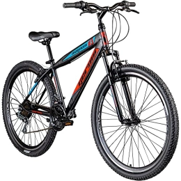 Geroni Fahrräder Geroni Magnum Mountainbike Herren 27, 5 Zoll Fahrrad Mountain Bike Damen mit MTB Rahmen Hardtail Mountainbike Frauen Unisex Fahrräder für Erwachsene Jugendliche (schwarz / rot / blau)