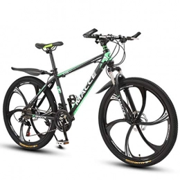 GL SUIT Fahrräder GL SUIT Fahrrad Mountainbike, Doppelscheibenbremsen 21-Gang Leichte Carbon-Stahlrahmen stoßdämpfender Federgabel Hard Tail Unisex Dirt Bike, Grün, 26 inches