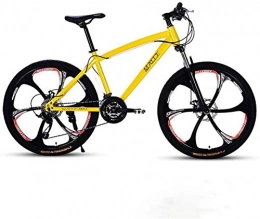 GMZTT Fahrräder GMZTT Unisex-Fahrrad. Erwachsene 24 Zoll Mountainbike, Strand Snowmobile Fahrrad, Doppelscheibenbremse Fahrrder, Alufelgen, einen Mann eine Frau General Purpose (Color : Yellow, Size : 24 Speed)