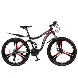 Gnohnay Fahrräder Gnohnay 26-Zoll Schaltfahrrad Mountainbike Langlaufrad für Erwachsene, Doppelscheiben, Rahmen aus Hohem Kohlenstoffstahl, Unisex, Rot, 24 Speed