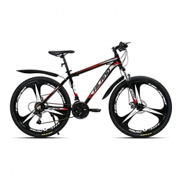 GUHUIHE Fahrräder GUHUIHE 26-Zoll-Fahrrad 21 Geschwindigkeitszahnräder Mountainbike-Suspensionsfahrrad mit Umwerfer- und Scheibenbremse (Color : Black)