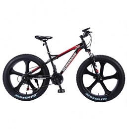 GuiSoHn Fahrräder GuiSoHn 26 Zoll Fat Bike 5 Messer Rad High Carbon Stahl Erwachsene Fat Tire Mountain Bikes Big Wheel Bikes Beach Cruiser Snowbike Einheitsgröße GuiSoHn-514687930