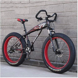 giyiohok Fahrräder Hardtail Fat Tire Mountainbike für Erwachsene Männer Frauen Mountain Trail Bike mit Doppelscheibenbremse Vorderradaufhängung aus kohlenstoffhaltigem Stahl All Terrain Mountain-24Zoll27 Geschwindigkeit