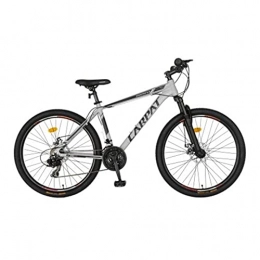 HGXC Fahrräder HGXC Mountainbike mit Federgabel, Leichter Aluminiumrahmen, Trail-Fahrrad, 21-Gang-Schalthebel für Männer, Frauen, Erwachsene (Color : Grau)