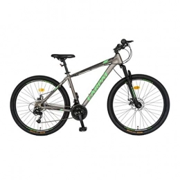 HGXC Mountainbike mit Lock-Out-Federgabel, Aluminiumrahmen, Rennrad, MTB, Fahrrad, Anti-Rutsch-Reifen für Männer, Frauen, Erwachsene, Jugend (Color : Grau)