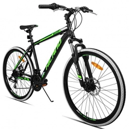 Hiland Fahrräder HILAND 26 Zoll Mountainbike mit Scheibenbremse für Männer Frauen Jungen Mädchen, 21 Geschwindigkeiten Shimano-Antrieb, schwarz weiß