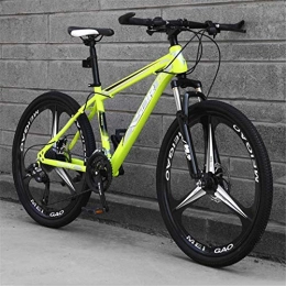 HCMNME Fahrräder Hochwertiges langlebiges Fahrrad Adult Mountainbike, High-Carbon Stahlrahmen Fahrrad, Motorschlitten Bikes, Doppelscheibenbremse Strand Fahrrder, 24-Zoll-Rder Aluminiumrahmen mit Scheibenbremsen
