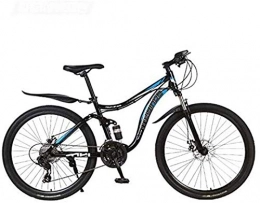 HCMNME Fahrräder Hochwertiges langlebiges Fahrrad Fahrrad Mountainbike, High Carbon Stahlrahmen MTB Bike Doppelaufhebung mit verstellbarem Sitz, Doppelscheibenbremse, 26-Zoll-Rder Aluminiumrahmen mit Scheibenbremsen