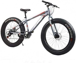 HCMNME Mountainbike Hochwertiges langlebiges Fahrrad Fat Tire Mountain Bike for Groe Mnner und Frauen, 17-Zoll-High-Carbon Stahlrahmen, 7-Geschwindigkeit, 26-Zoll-Rder und 4, 0-Zoll-Breitreifen Aluminiumrahmen mit Sche