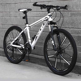HCMNME Mountainbike Hochwertiges langlebiges Fahrrad Mens Adult Mountainbike, Leichte High-Carbon Stahlrahmen Snowmobile Bikes, Doppelscheibenbremse Strand Fahrrad, 24 Zoll-Rder Aluminiumrahmen mit Scheibenbremsen