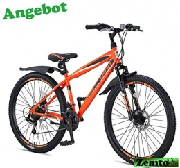 Hooptec Fahrräder Hooptec MTB Mountainbike 27, 5 Zoll, Faster 46 cm Orange