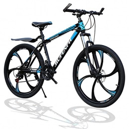 HT&PJ Fahrräder HT&PJ Mountainbike, 24-zoll-21-gang-fahrrad-herren, MTB, Rahmen Aus Kohlenstoffstahl Und Doppeltes Stoßdämpfungssystem, Abschließbare Vorderradgabel Und Doppelte Bremsen (Blau)