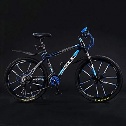 Hxx Fahrräder Hxx Mountainbike, 24"Rahmen Aus Kohlenstoffstahl, Unisex, Fahrrad Mit Variabler Geschwindigkeit, 21 Geschwindigkeit, Stodmpfung, Doppelscheibenbremsen, Gelndefahrrad, Blackblue