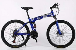 Hycy Mountainbike Hycy 26-Zoll-Mountainbike 21-Fach-Faltende Doppelscheibenbremsen Geschwindigkeit Doppelte Stoßdämpfung EIN Rad Mountainbike, Blue