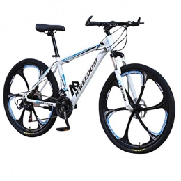Isshop Fahrräder Isshop 26-Zoll-21-Gang-Mountainbike-Fahrrad fr Erwachsene im Freien, 6-Speichen-Mountainbike-Fahrrad aus Kohlenstoffstahl mit Vollfederung (Blau)