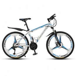 JESU Fahrräder JESU 26 inch Mountainbike für Erwachsene, Fahrrad-MTB-Fahrräder, Doppelscheiben-Bremsräder, Outdoor-Rennradfahren, Rahmen aus kohlenstoffhaltigem Stahl, schnell und komfortabel, Whiteblue, 24Speed
