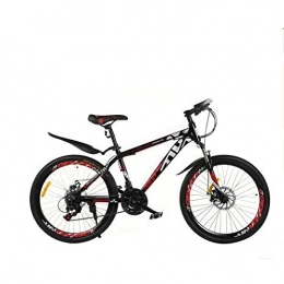 JESU Erwachsene Mountainbikes, Mountain Trail Bike High Carbon Stahl, Fahrräder Doppelscheibenbremsen Mountainbike,BlackRed,22 Inch