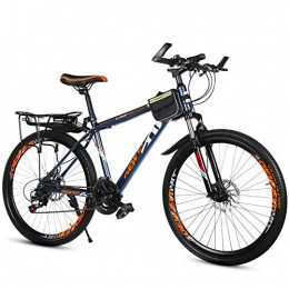 JESU Fahrräder JESU Mountainbike Dual Disc Brake MTB Bikes Mit Wasserkocher, leicht und langlebig für Männer Frauen Fahrrad, Darkblue, 22 Inch
