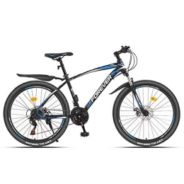 JHKGY Mountainbike JHKGY Mountainbike 27 Geschwindigkeit, 26"Outdoor-Bikes, Fahrrad Aus Kohlenstoffhaltigem Stahl, Vollgefederte Scheibenbremse, Für Männer Frauen, Blau, 24inch