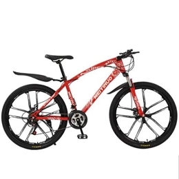 JLFSDB Fahrräder JLFSDB Mountainbike Fahrrad Bergfahrräder 26" Dämpfende Ravine Bike mit Doppelscheibenbremse Vorderachsfederung, 21 / 24 / 27 Geschwindigkeiten, Kohlenstoffstahlrahmen (Color : Red, Size : 27 Speed)