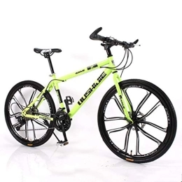 JLFSDB Fahrräder JLFSDB Mountainbike Fahrrad Bergfahrräder 26" MTB Doppelscheibenbremse Vorderachsfederung Ravine Bike 21 24 27 Geschwindigkeiten Carbon-Stahlrahmen (Color : Light Green, Size : 21 Speed)
