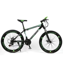 JLFSDB Fahrräder JLFSDB Mountainbike Fahrrad MTB-Bergfahrräder 26" Dämpfende Ravine Bike Doppelscheibenbremse Vorderachsfederung 21 / 24 / 27 Geschwindigkeiten Stahl-Rahmen (Color : Green, Size : 21 Speed)