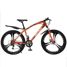 JLFSDB Fahrräder JLFSDB Mountainbike Fahrrad Ravine Bike 21 / 24 / 27 beschleunigt Carbon Steel 26" Mountainbikes mit Doppelscheibenbremse Single Pendel (Color : Orange, Size : 21 Speed)