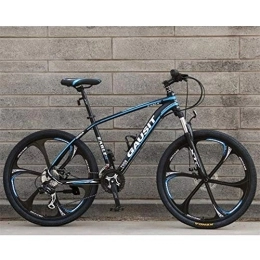 JLRTY Fahrräder JLRTY Mountainbike 26" Mountainbikes 24 / 27 / 30 Geschwindigkeiten Männer / Frauen Bike Leichte Carbon-Stahlrahmen-Scheibenbremse Vorderachsfederung (Color : Blue, Size : 24speed)