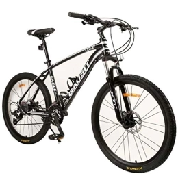JLRTY Fahrräder JLRTY Mountainbike 26" Männer / Frauen Mountainbikes 24 / 27 / 30 Geschwindigkeiten Leichte Carbon-Stahlrahmen-Scheibenbremse Vorderachsfederung (Color : Black, Size : 30speed)