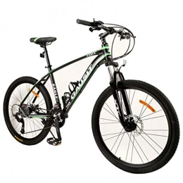 JLRTY Fahrräder JLRTY Mountainbike 26" Männer / Frauen Mountainbikes 24 / 27 / 30 Geschwindigkeiten Leichte Carbon-Stahlrahmen-Scheibenbremse Vorderachsfederung (Color : Green, Size : 24speed)