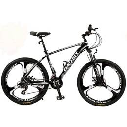 JLRTY Fahrräder JLRTY Mountainbike 26" Männer / Frauen Mountainbikes 24 / 27 / 30 Geschwindigkeiten MTB Bike Leichte Carbon-Stahlrahmen-Scheibenbremse Vorderachsfederung (Color : Black, Size : 24speed)