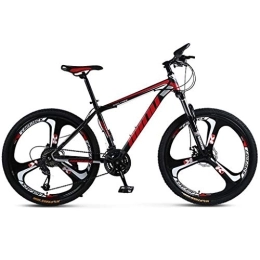 JLRTY Fahrräder JLRTY Mountainbike 26" Zoll Mountainbikes 21 / 24 / 27 / 30 Geschwindigkeiten MTB Bike Leichte Carbon-Stahlrahmen-Scheibenbremse Vorderachsfederung (Color : Red, Size : 21speed)