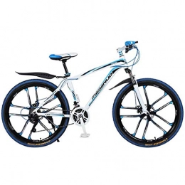 JLRTY Fahrräder JLRTY Mountainbike 26 Zoll Mountainbikes 21 / 24 / 27 Geschwindigkeiten Leichtes Aluminium Rahmen Fully Scheibenbremse Unisex (Color : Blue, Size : 21speed)