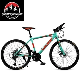 JLRTY Fahrräder JLRTY Mountainbike 26 Zoll Mountainbikes Leichtes Aluminium Rahmen 21 / 24 / 27 / 30 Geschwindigkeiten Vorderradfederung Scheibenbremse Speichenrad (Color : Green, Size : 30speed)