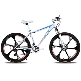 JLRTY Fahrräder JLRTY Mountainbike Mountain Bike 26" Damen / Herren MTB Bike 21 / 24 / 27 Geschwindigkeiten Carbon-Stahlrahmen-Scheibenbremse Vorderachsfederung (Color : Blue, Size : 24speed)