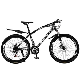 JLRTY Fahrräder JLRTY Mountainbike Mountain Bike 26" Unisex Ravine Bike Carbon-Stahlrahmen 21 / 24 / 27 Geschwindigkeiten Scheibenbremse Vorderachsfederung Speichenrad (Color : Black, Size : 27speed)
