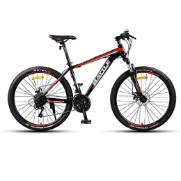 JLRTY Fahrräder JLRTY Mountainbike Mountainbike, 26” Männer / Frauen MTB Fahrräder, Carbon-Stahlrahmen, Doppelscheibenbremse Vorderradfederung, 24-Gang (Color : Red)