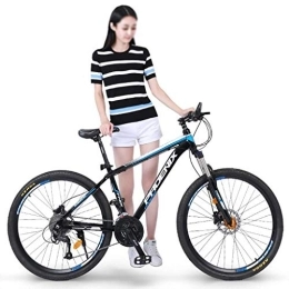 JLRTY Fahrräder JLRTY Mountainbike Mountainbike, 26 ‚‘ Rad-Fahrräder 27 Geschwindigkeiten MTB Leichte Carbon-Stahlrahmen-Scheibenbremse Vorderachsfederung (Color : Blue)
