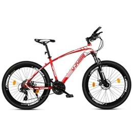 JLRTY Mountainbike JLRTY Mountainbike Mountainbike, 26 ‚‘ Zoll Damen / Herren MTB Fahrräder 21 / 24 / 27 / 30 Geschwindigkeiten Leichte Carbon-Stahlrahmen Vorderradaufhängung (Color : Red, Size : 27speed)