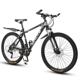JLRTY Fahrräder JLRTY Mountainbike Mountainbike, 26 Zoll Damen / Herren MTB Fahrräder Leichte Carbon-Stahlrahmen 21 / 24 / 27 Geschwindigkeiten Vorderradaufhängung (Color : Black, Size : 21speed)