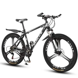 JLRTY Fahrräder JLRTY Mountainbike Mountainbike, 26 Zoll Speichen-Rad, Stahl-Rahmen for Fahrräder, Doppelscheibenbremse Und Vorderradgabel (Color : Black, Size : 21-Speed)