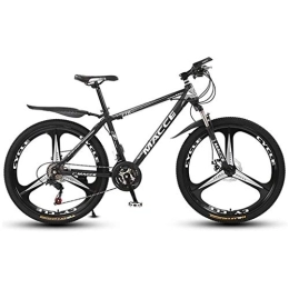 JLRTY Fahrräder JLRTY Mountainbike Mountainbike, 26 Zoll Unisex Mountainbikes Carbon-Stahlrahmen 21 / 24 / 27 Geschwindigkeiten Vorderradfederung Scheibenbremse (Color : Black, Size : 24speed)