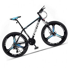 KaiKai Fahrräder KaiKai Hardtail Mountainbike for Männer und Frauen, Federgabel Gravel Road Bike mit Scheibenbremsen, 3 Speichen-Rad Carbon Steel MTB, weiß, 21 Geschwindigkeit 26 Zoll