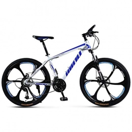 Kays Fahrräder Kays Mountainbike 26" Männer / Frauen Mountainbikes 21 / 24 / 27 / 30 Geschwindigkeiten MTB Bike Leichte Carbon-Stahlrahmen-Scheibenbremse Vorderachsfederung (Color : Blue, Size : 21speed)