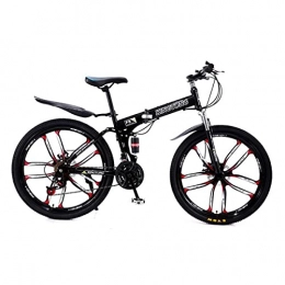 Kays Fahrräder Kays Mountainbike Fahrrad für Damen und Herren 26-Zoll-Mountainbike Kohlenstoffstahl 21 Geschwindigkeiten Mit Dual-Suspension Stoßdämpfung Vordere Gabel(Color:Black)