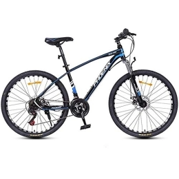 Kays Fahrräder Kays Mountainbike Mountain Bike, Männer / Frauen MTB Fahrräder, Carbon-Stahlrahmen, Vorderradaufhängung Doppelscheibenbremse, 26 / 27-Zoll-Räder, 24-Gang (Color : Blue, Size : 26inch)